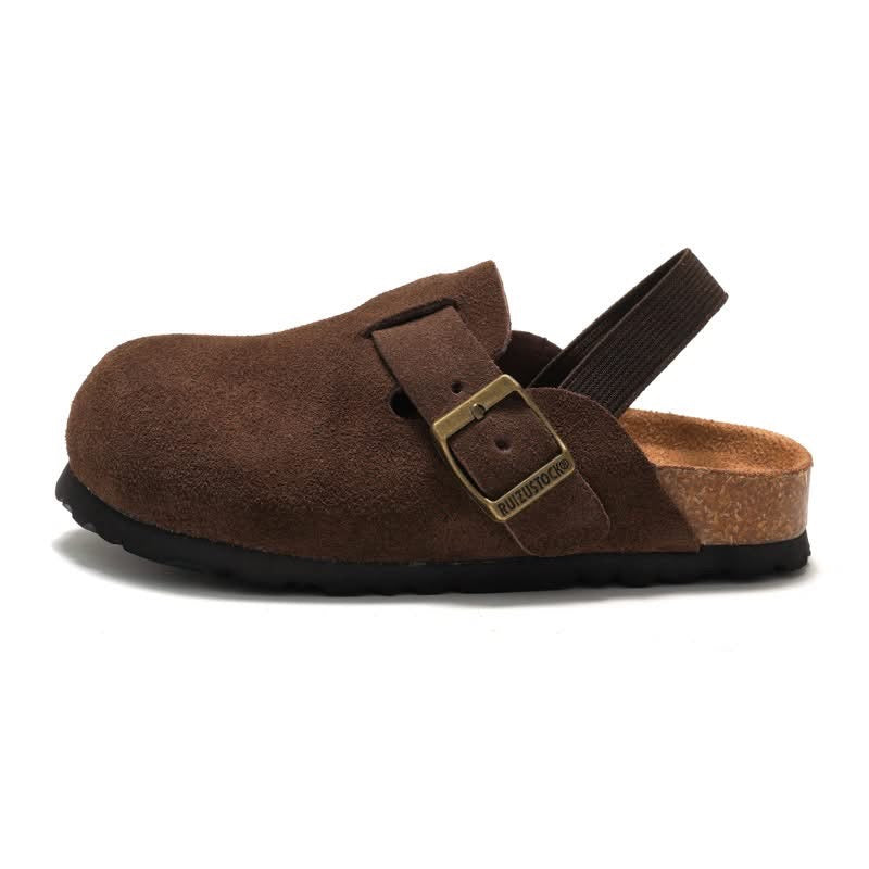 Leather Kid Clog with Heel Strap-PreOrder