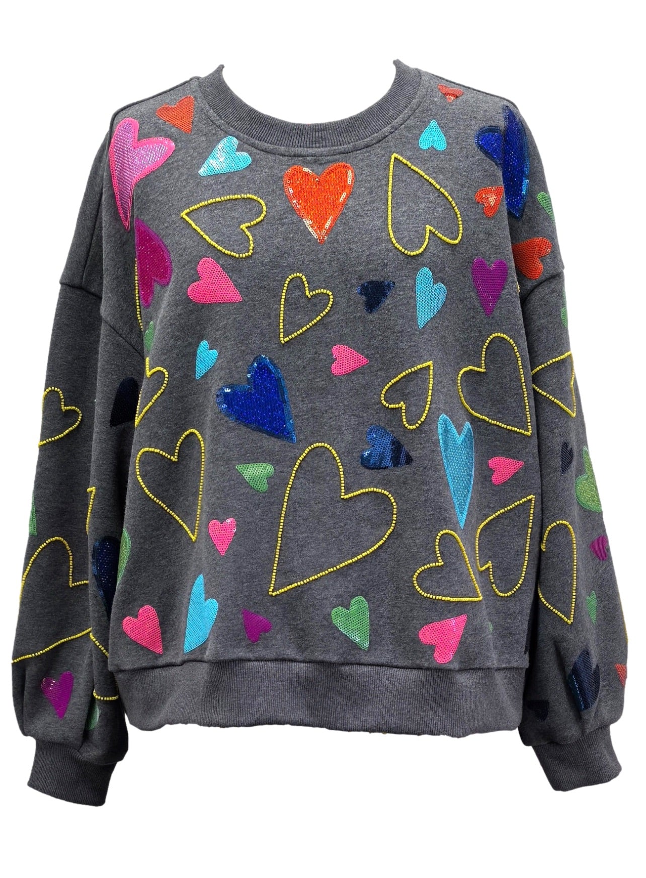 YOUTH-Groovy Hearts Crewneck