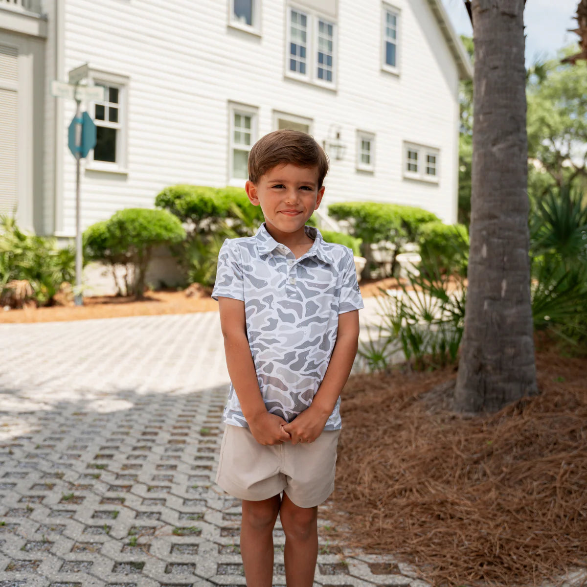 Youth - Performance Polo - White Camo
