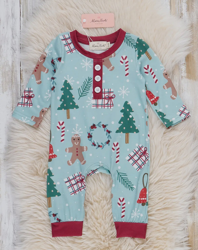 Merry Tree Pocket Romper