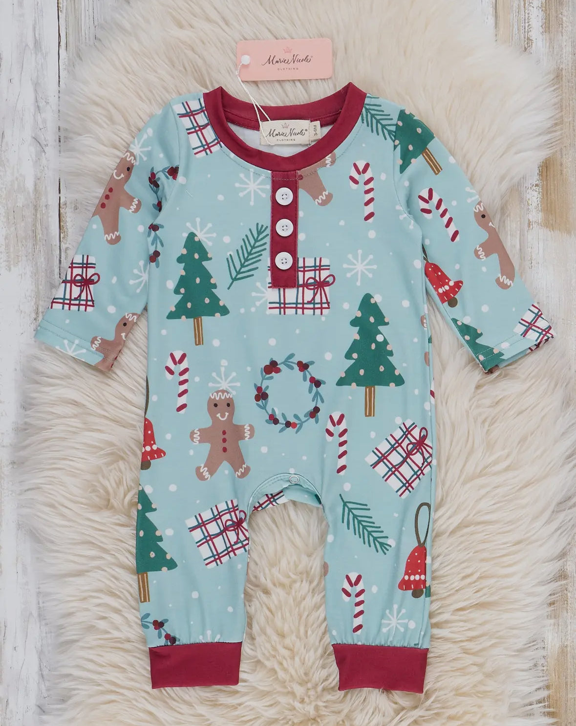Merry Tree Pocket Romper
