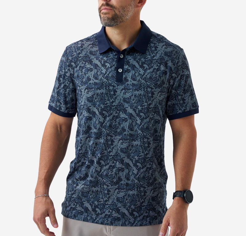 Performance Blade Collar Polo | DIGI CAMO NAVY
