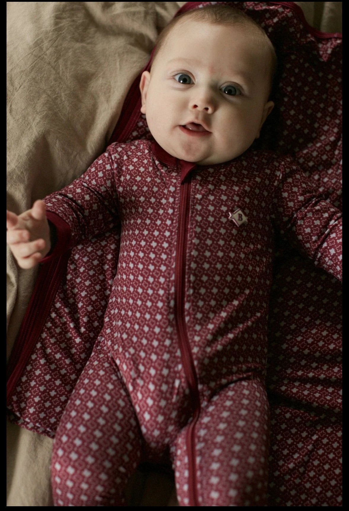 Baby ZipUp- Texas Maroon
