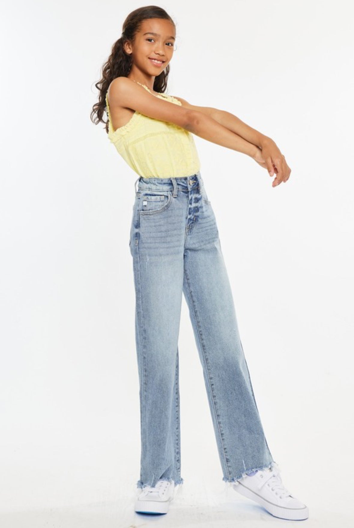 KanCan High Rise Slim Wide Jeans