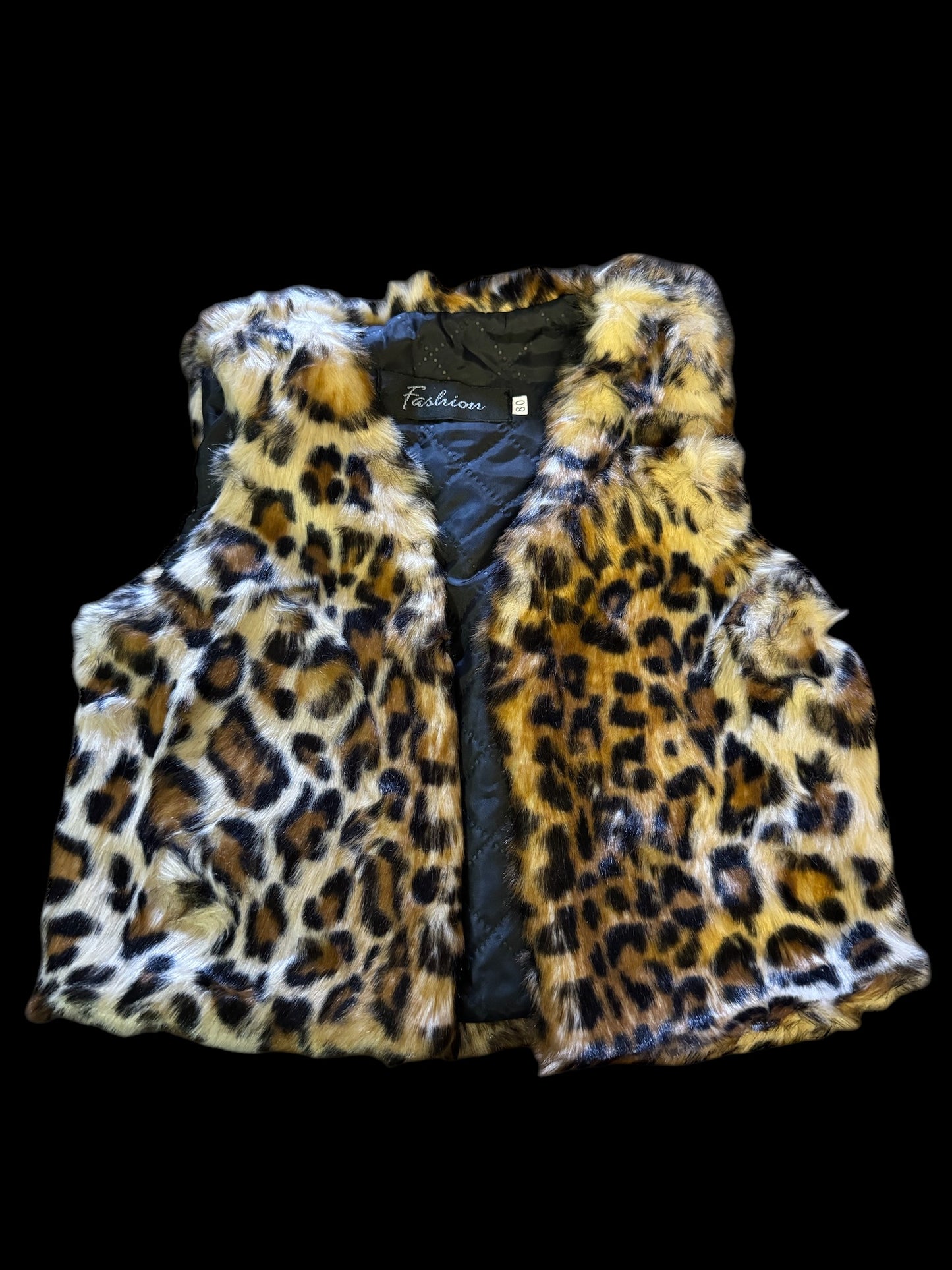 Kenzie Animal Print Fur Vest