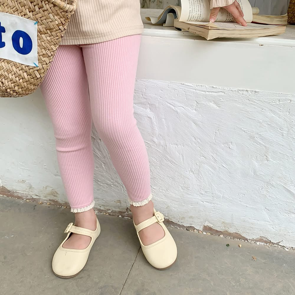 The Jozie Lace Trim Leggings