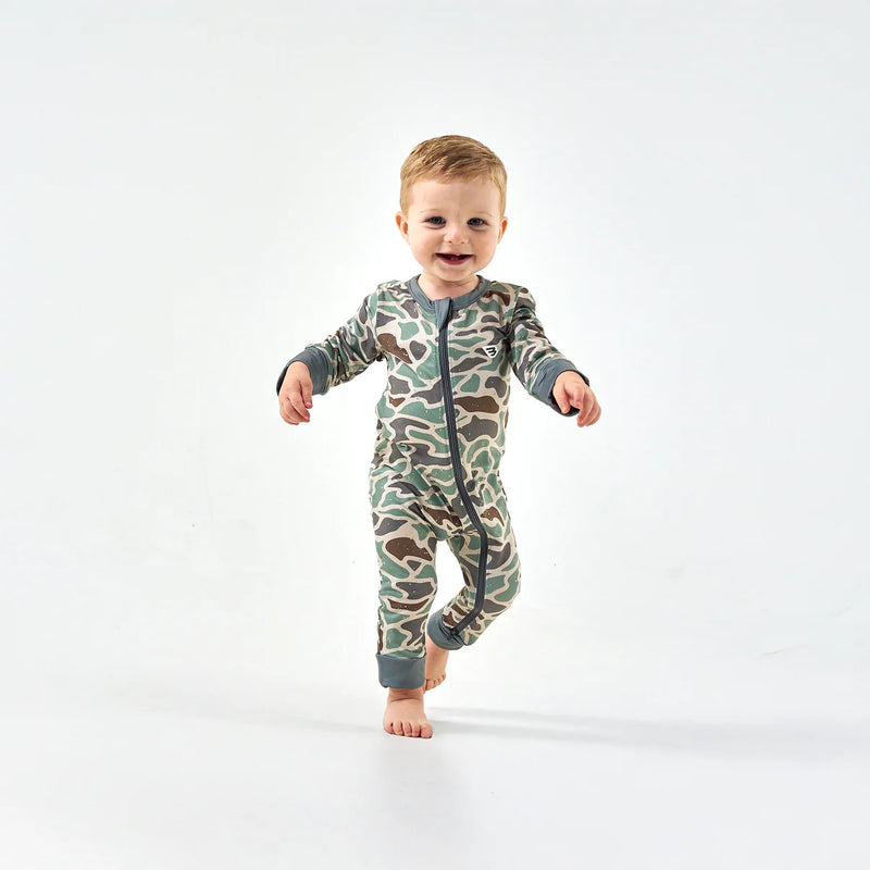 Baby Zip Up - Retro Duck Camo