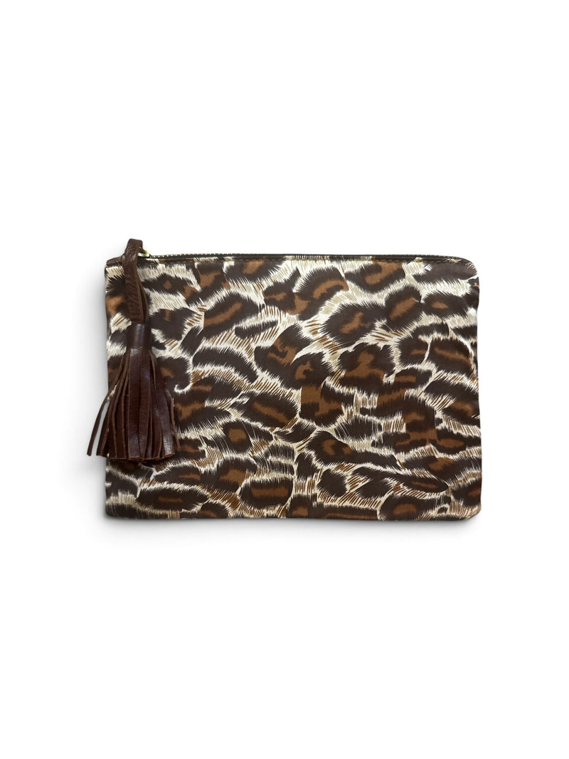 Glenda Gies | Tassel Pouch: Leopard Print