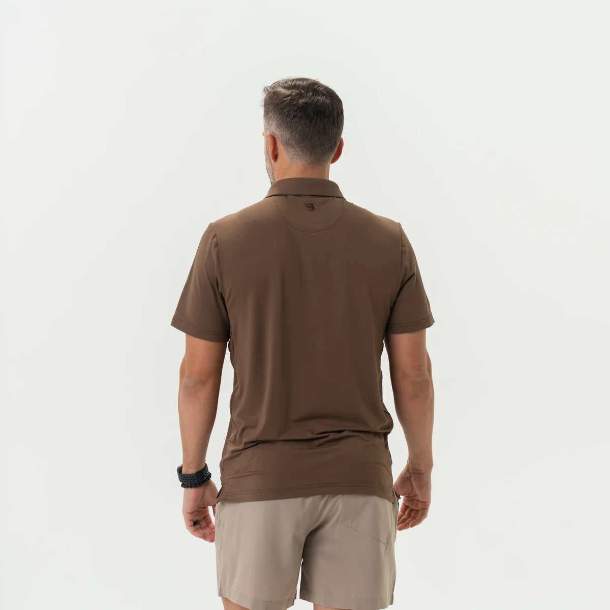 BURLEBO-Performance Polo-Adult-Heather Brown