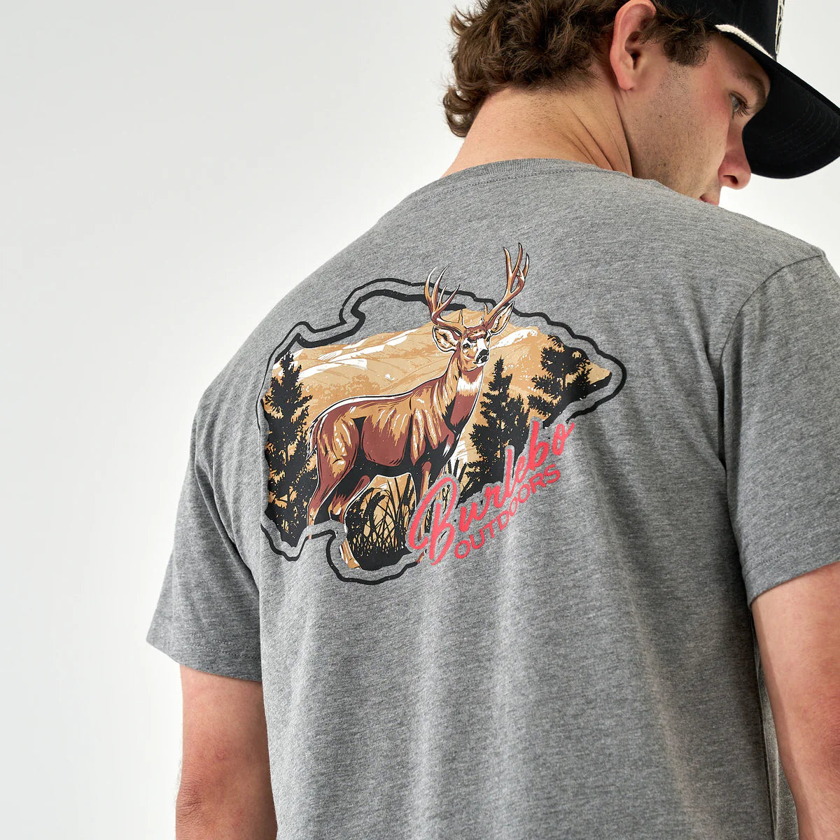 Short Sleeve Tee - Hill Country Buck - Dark Heather Grey