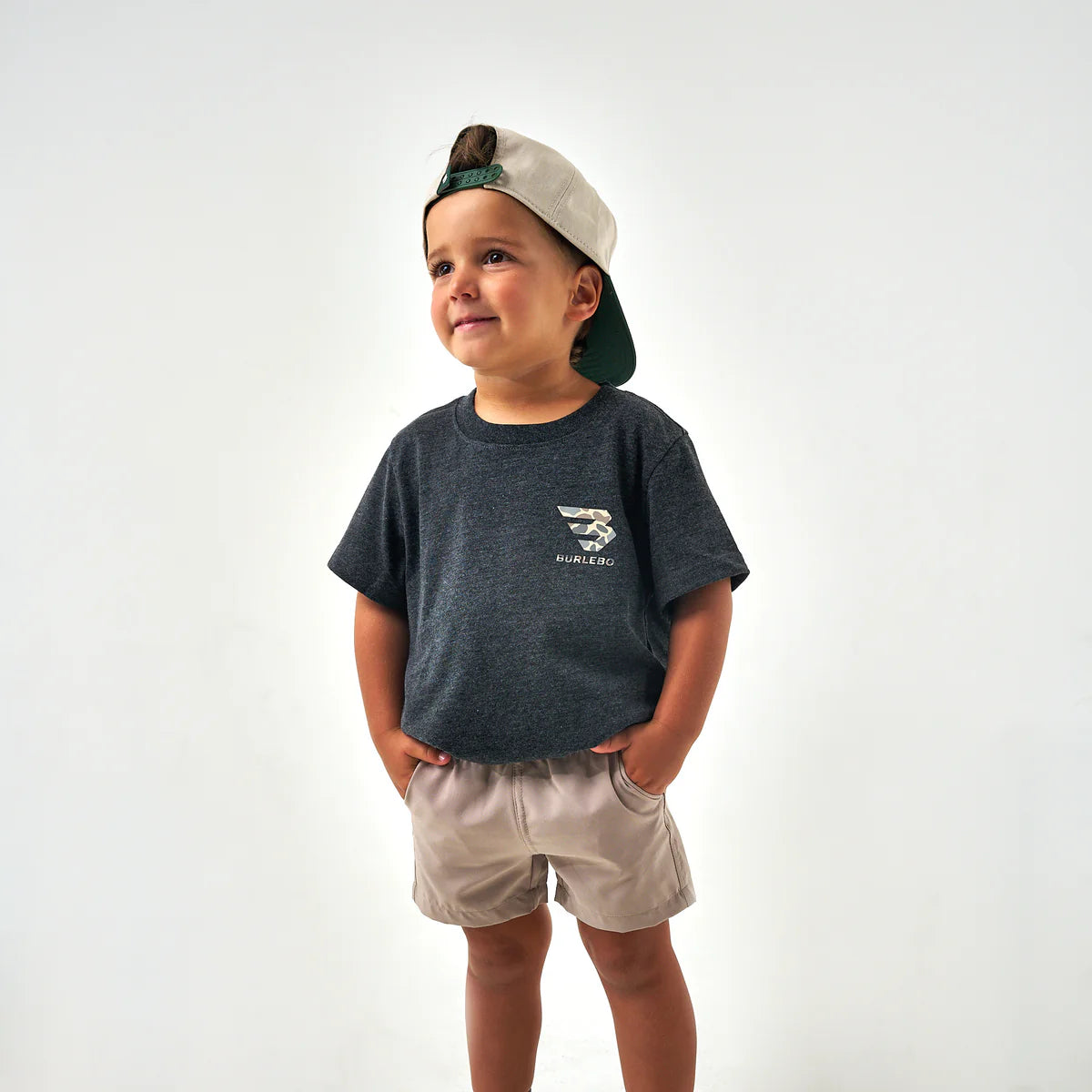 Flying B Deer Camo Logo - Heather Black