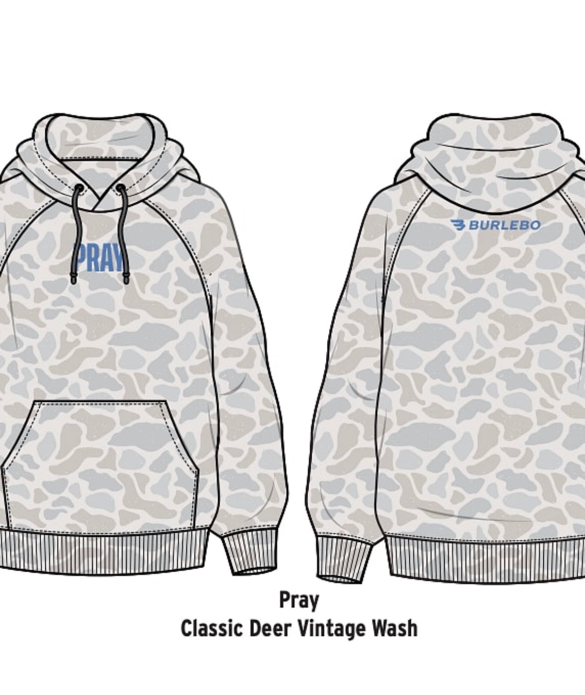 VINTAGE WASHED GRAPHICHOODIE - PRAY