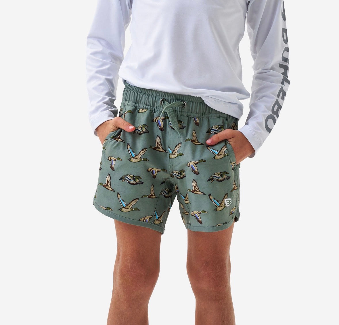 Youth Swim Trunks - Jumbo Mallard Green