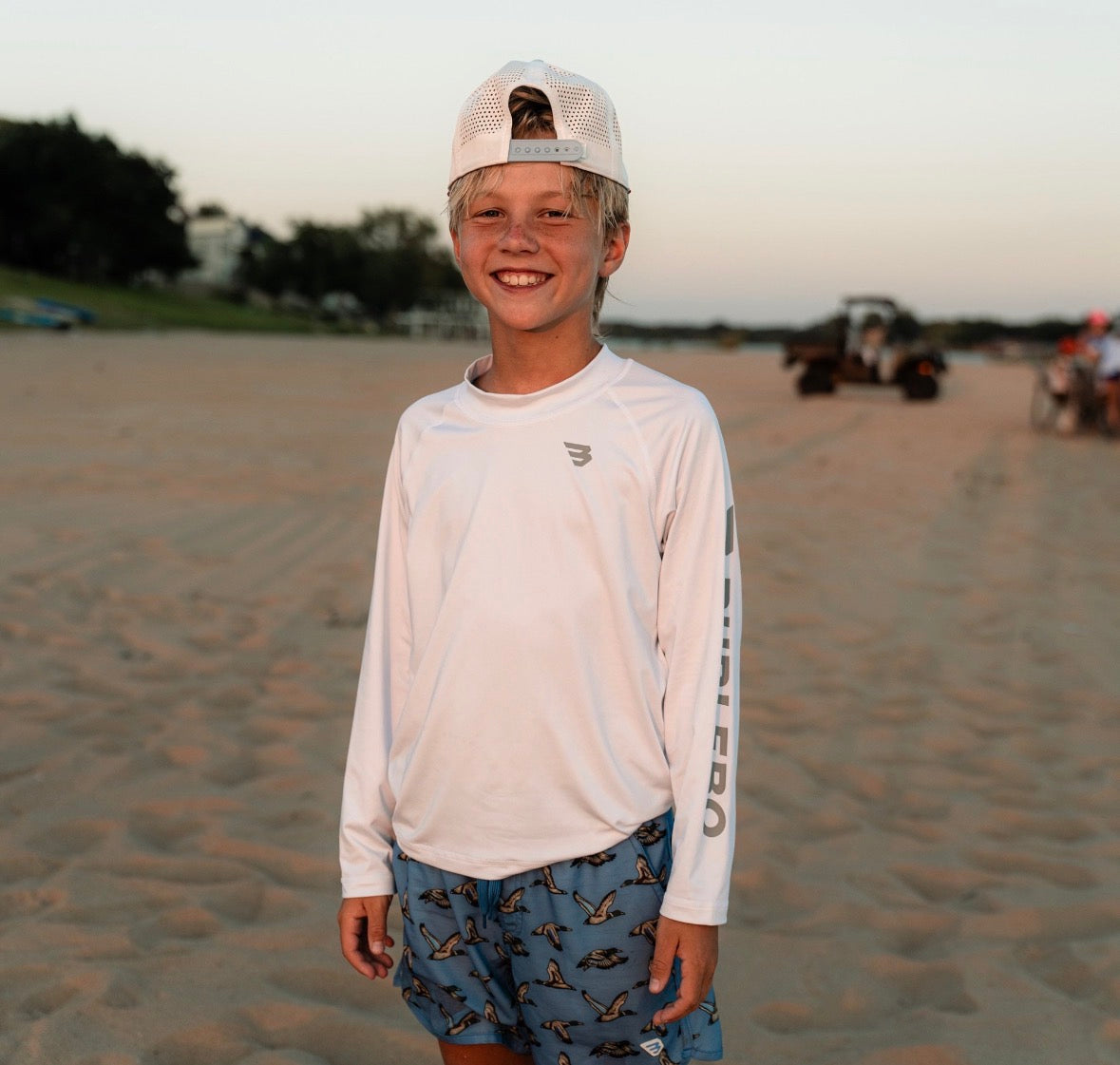 Youth Rashguard | White & Light Gray