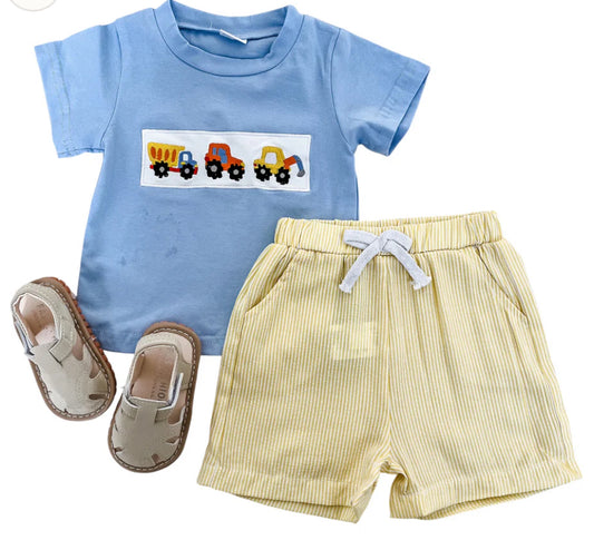 Construction Embroidered Set
