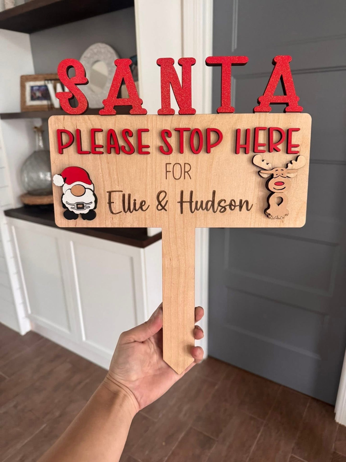 Santa Stop Here Sign