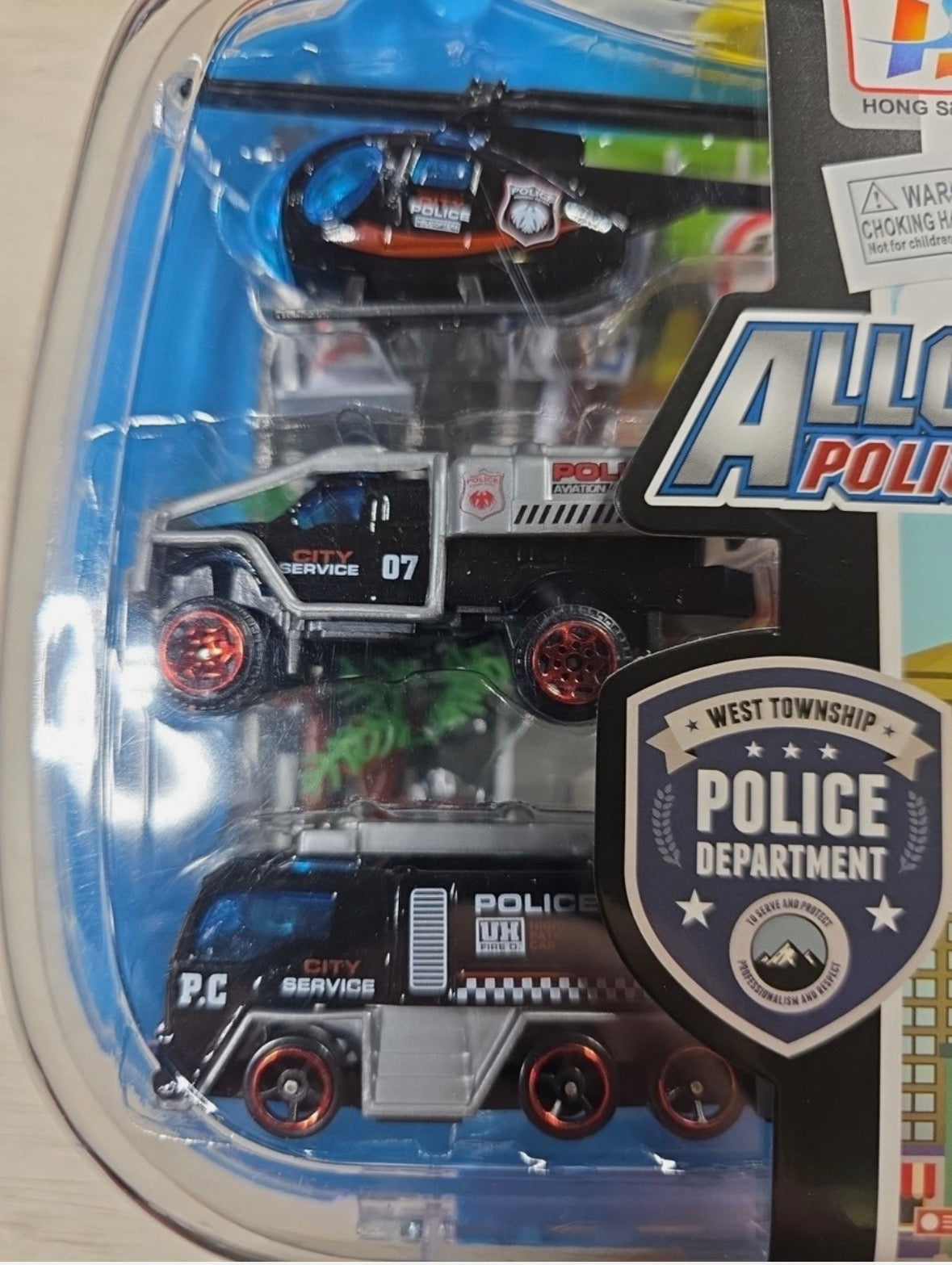 The Alloy Car Set Police Vehicle Set with Case