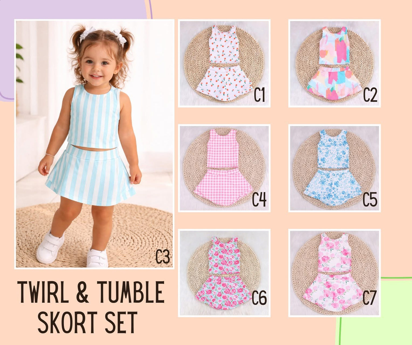 PREORDER: The Twirl & Tumble Skort Set RERUN