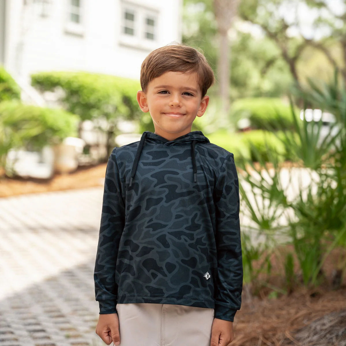 Youth Performance Hoodie - Black Camo