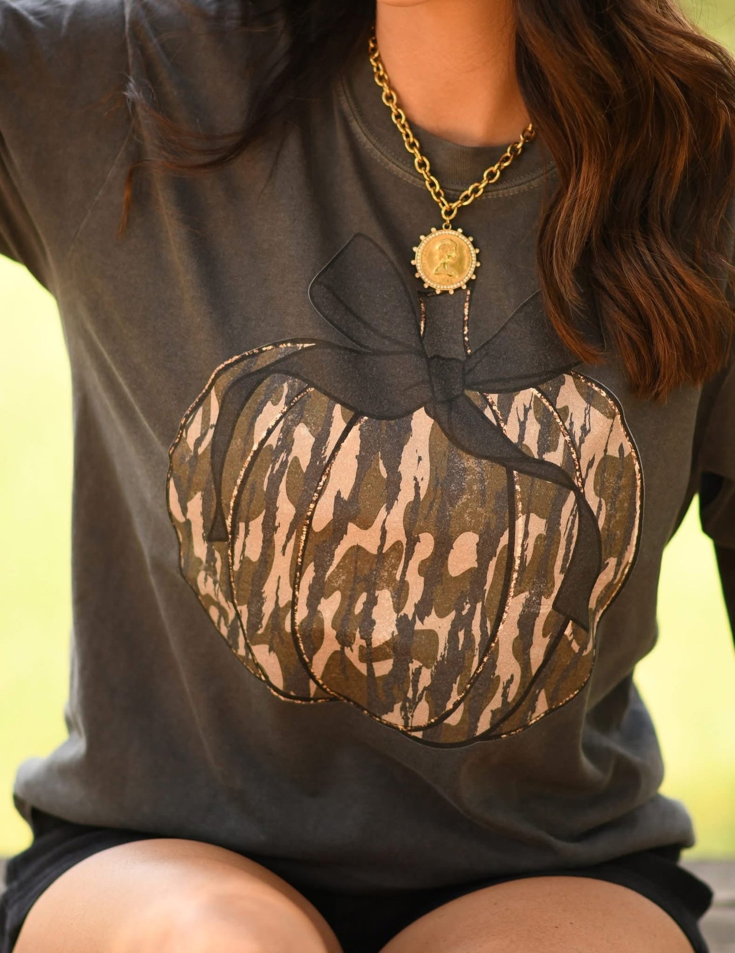 Camo Pumpkin Bow