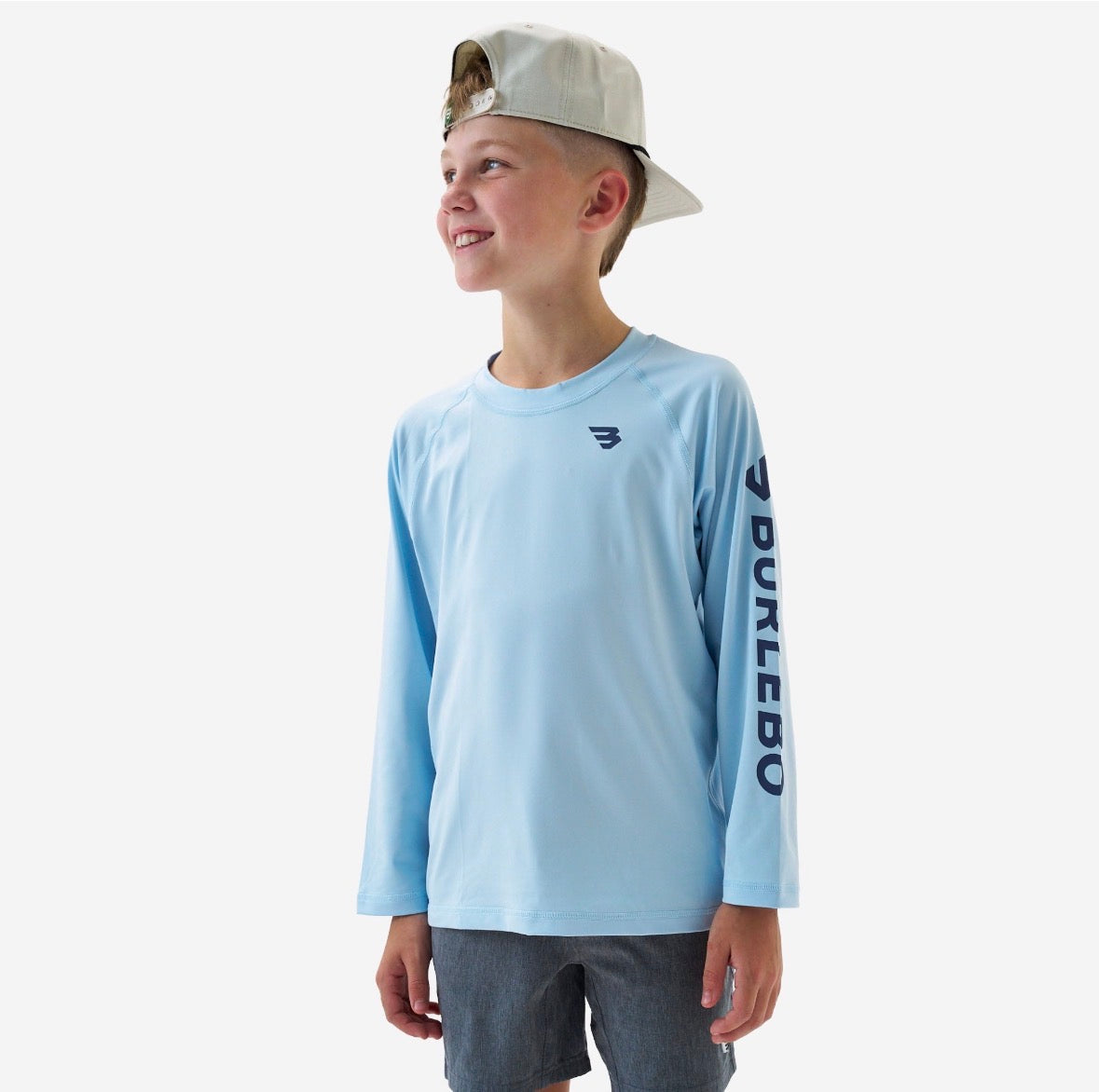 Youth Rashguard | Baby Blue & Navy