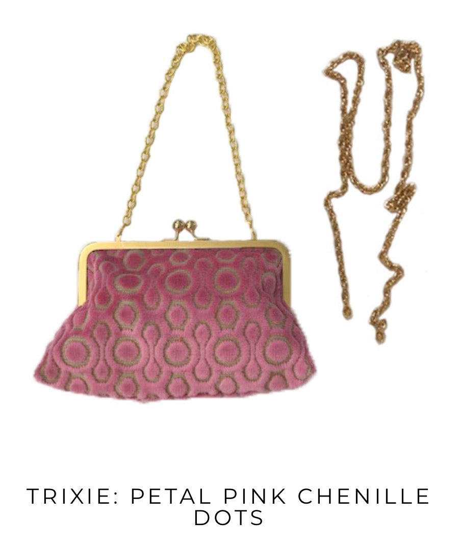Glenda Gies | TRIXIE: PETAL PINK CHENILLE DOTS