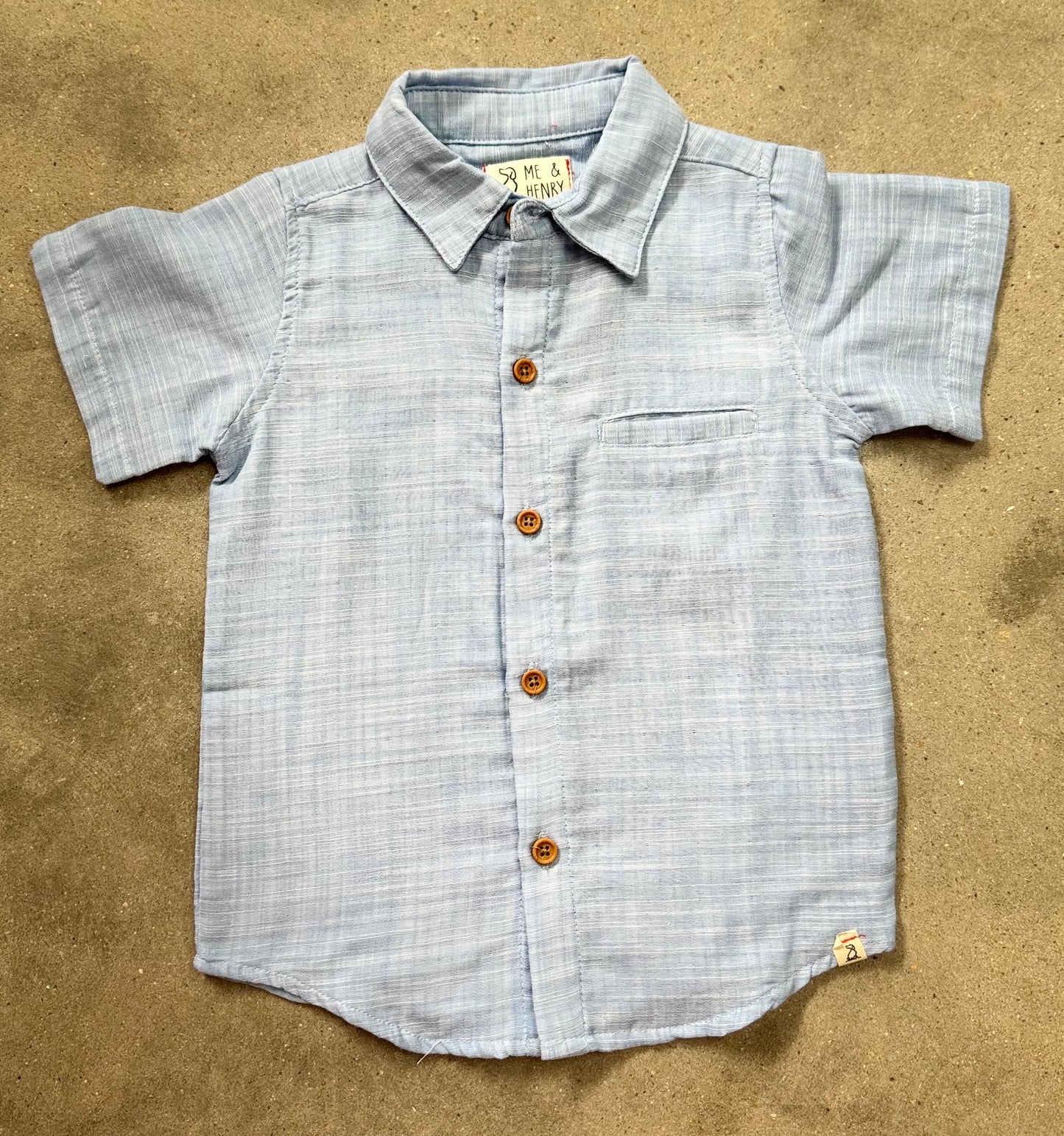 Me and Henry-Pale Chambray Woven Shirt