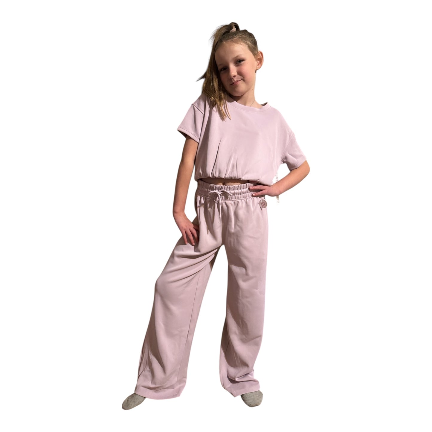 Girls Crew Neck Scuba Top and Pant-2 Pc