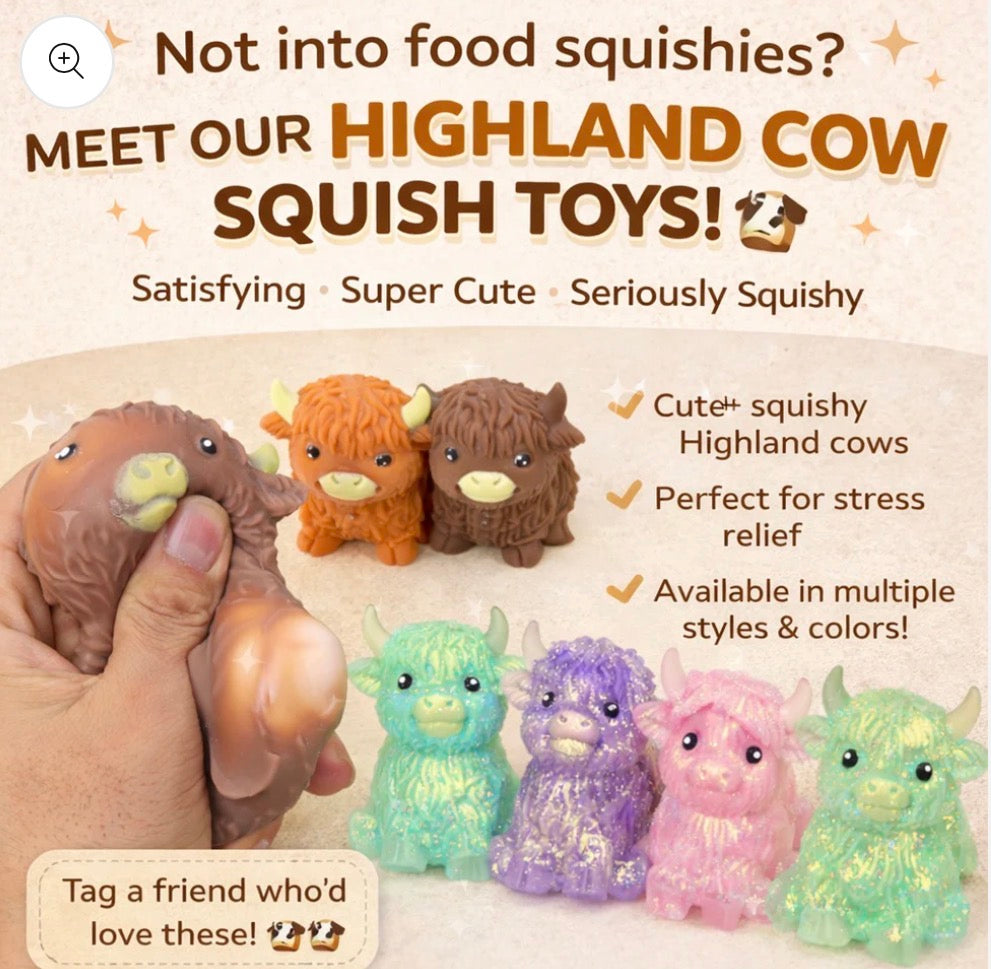 Highland Cow Squishy Toy