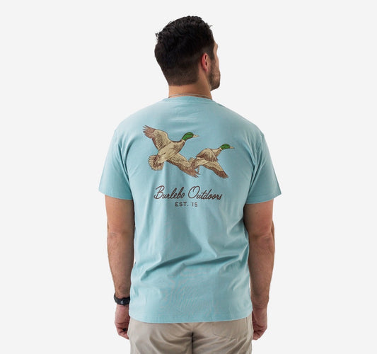 SS Tee FLYING MALLARD - HEATHER SKY BLUE
