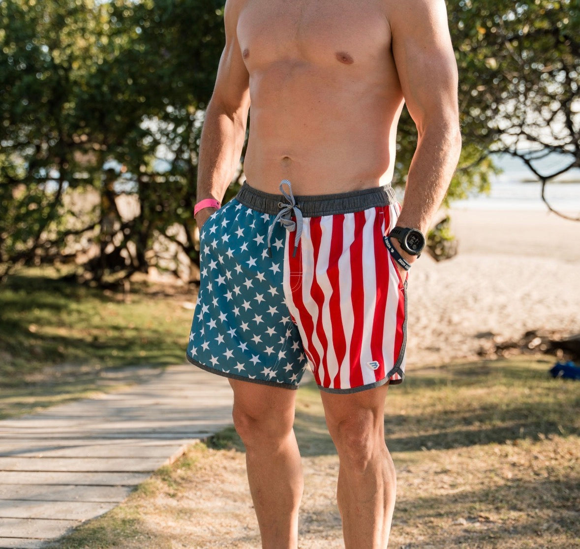 Swim Trunks - Throwback USA