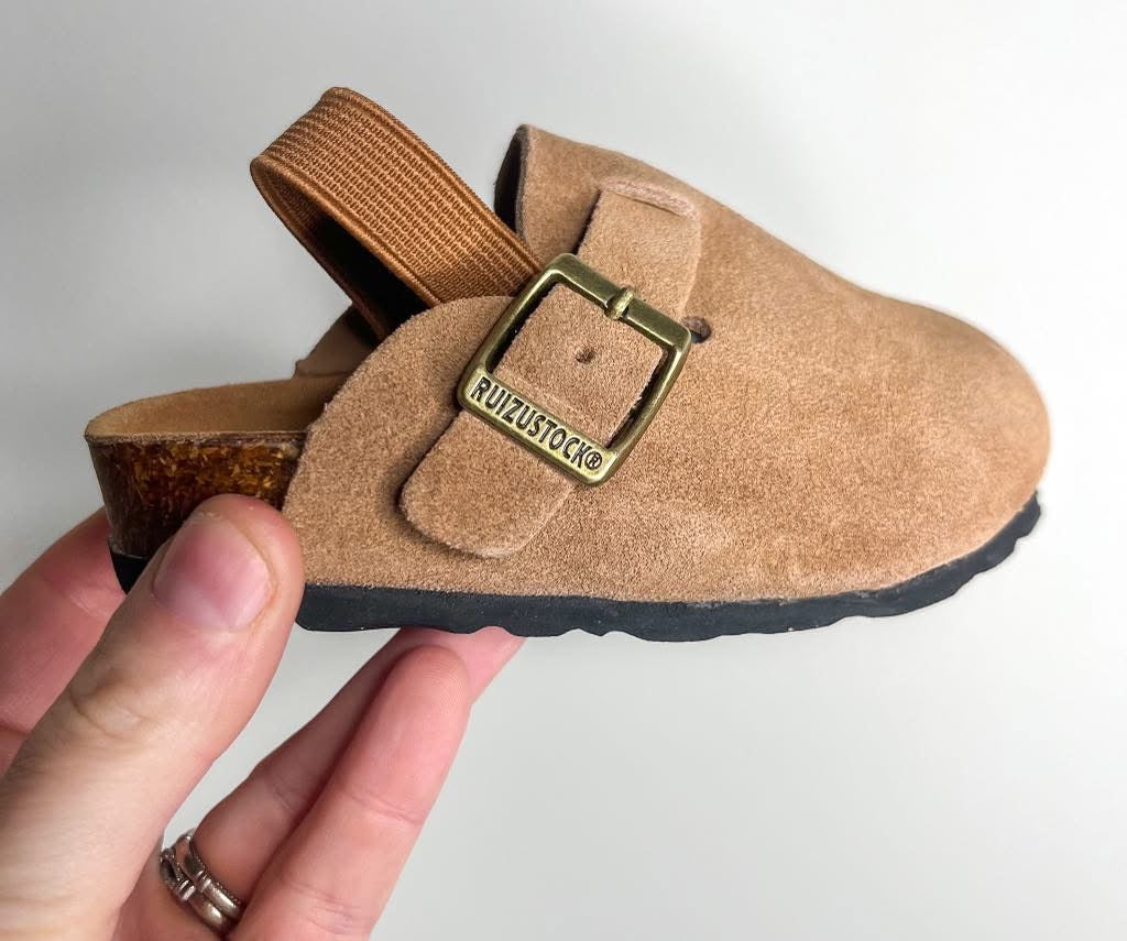 Leather Kid Clog with Heel Strap-PreOrder