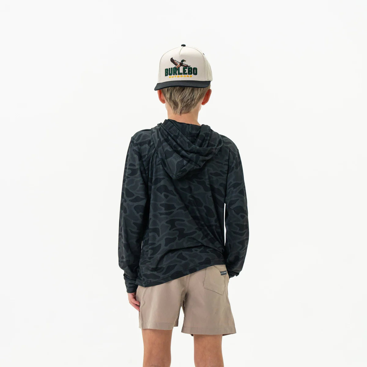 Youth Performance Hoodie - Black Camo
