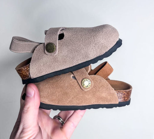 Leather Kid Clog with Heel Strap-PreOrder