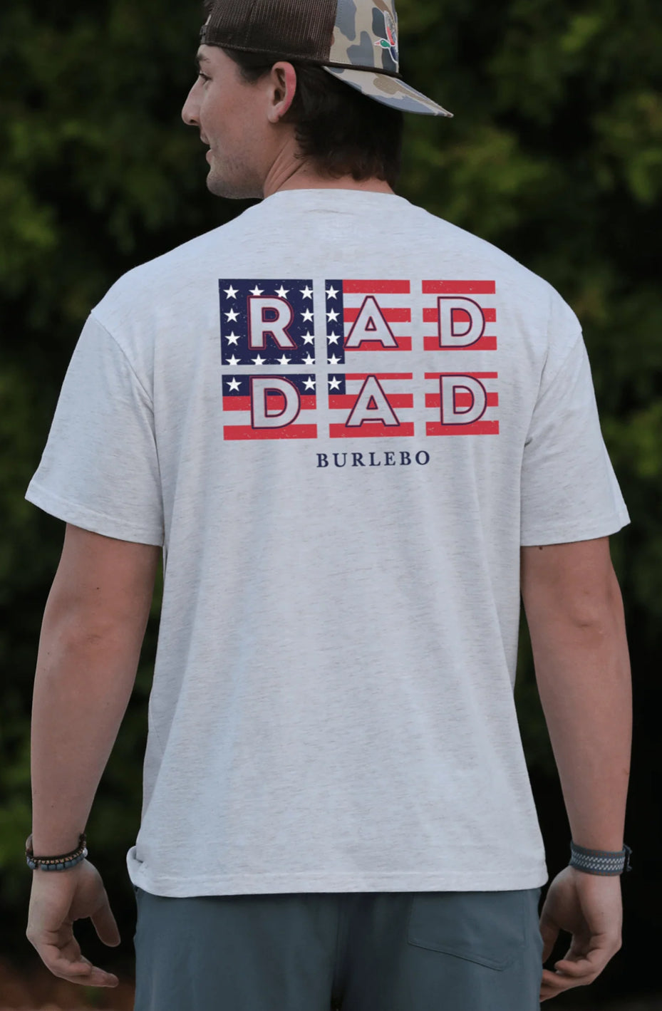 Rad Dad American Flag-Heather Ash