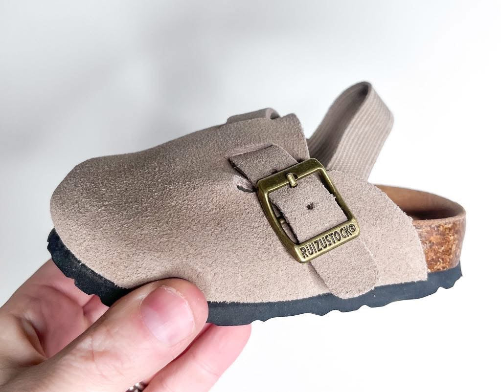 Leather Kid Clog with Heel Strap-PreOrder
