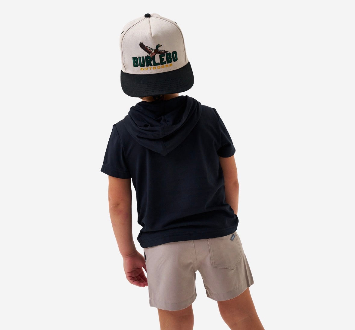 YOUTH-SHORT SLEEVE - PERFORMANCE HOODIE - BLACK