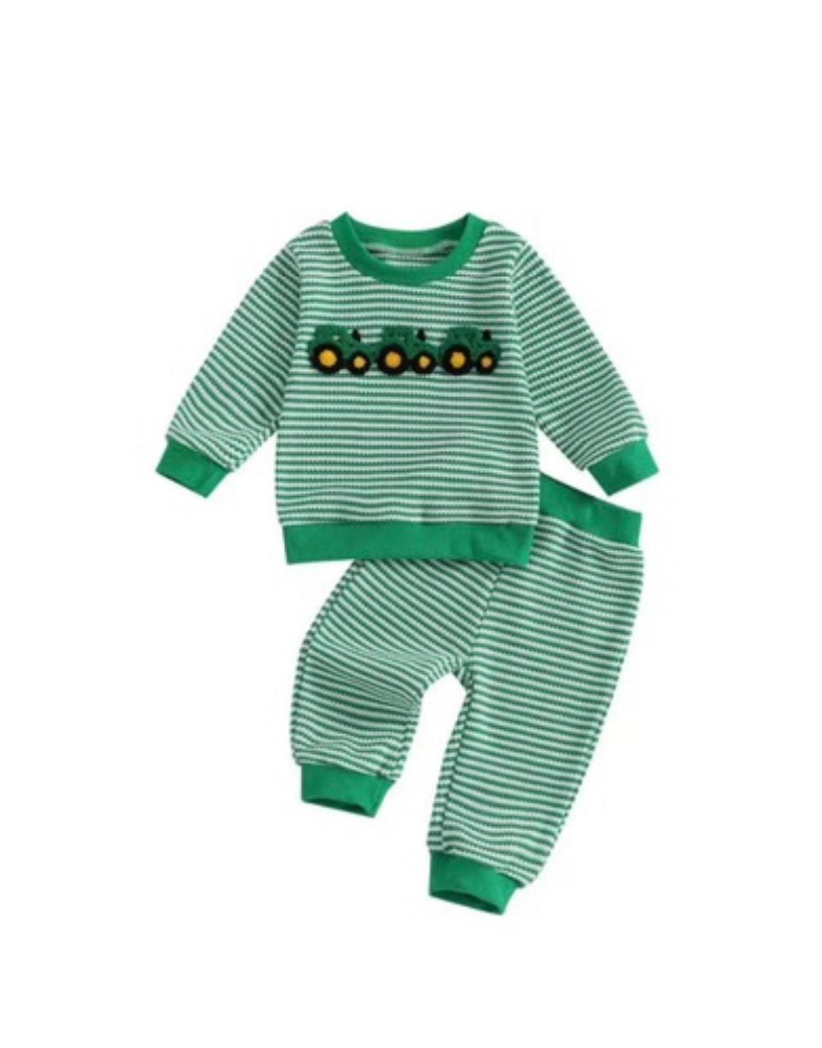 Green Tractor Stripe SET