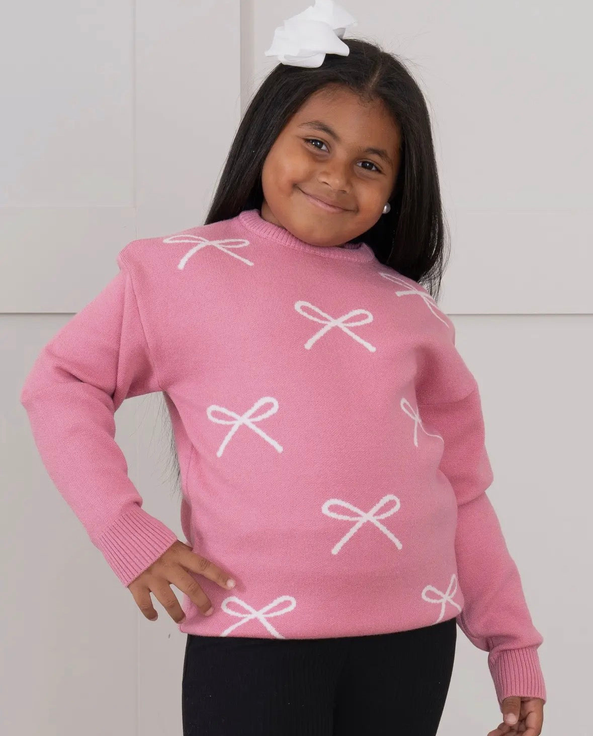 Rose Sweet Ribbon Sweater