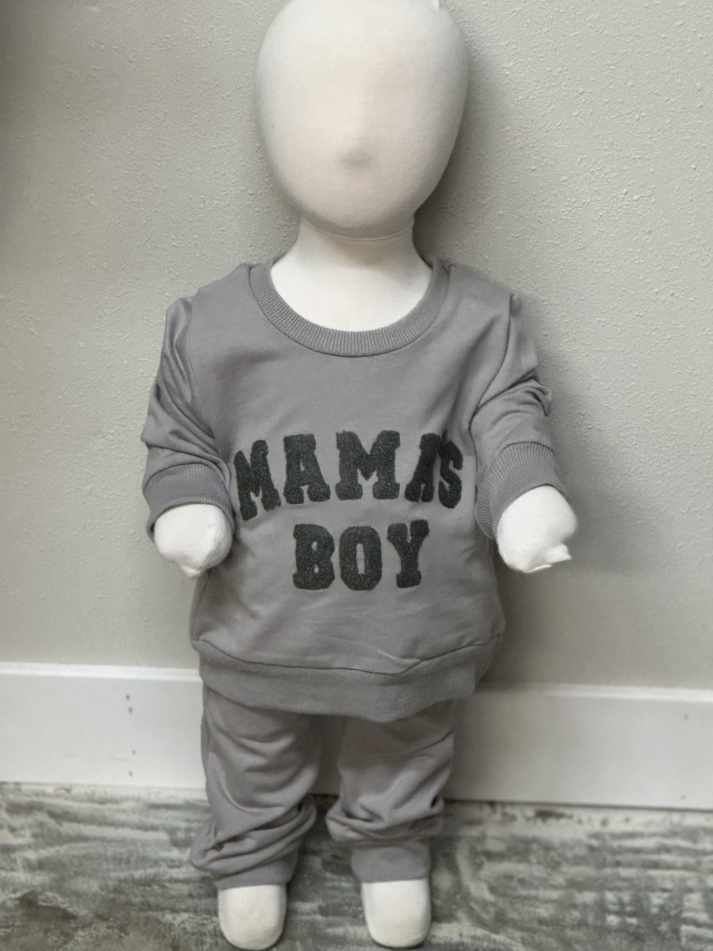 Mama's Boy Embroidered Pat SET