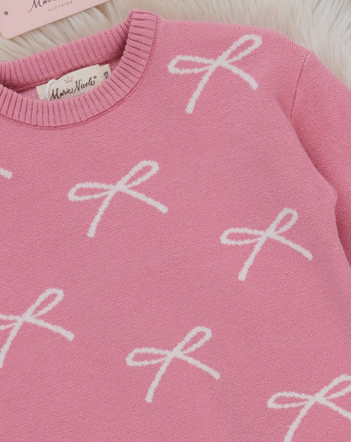 Rose Sweet Ribbon Sweater