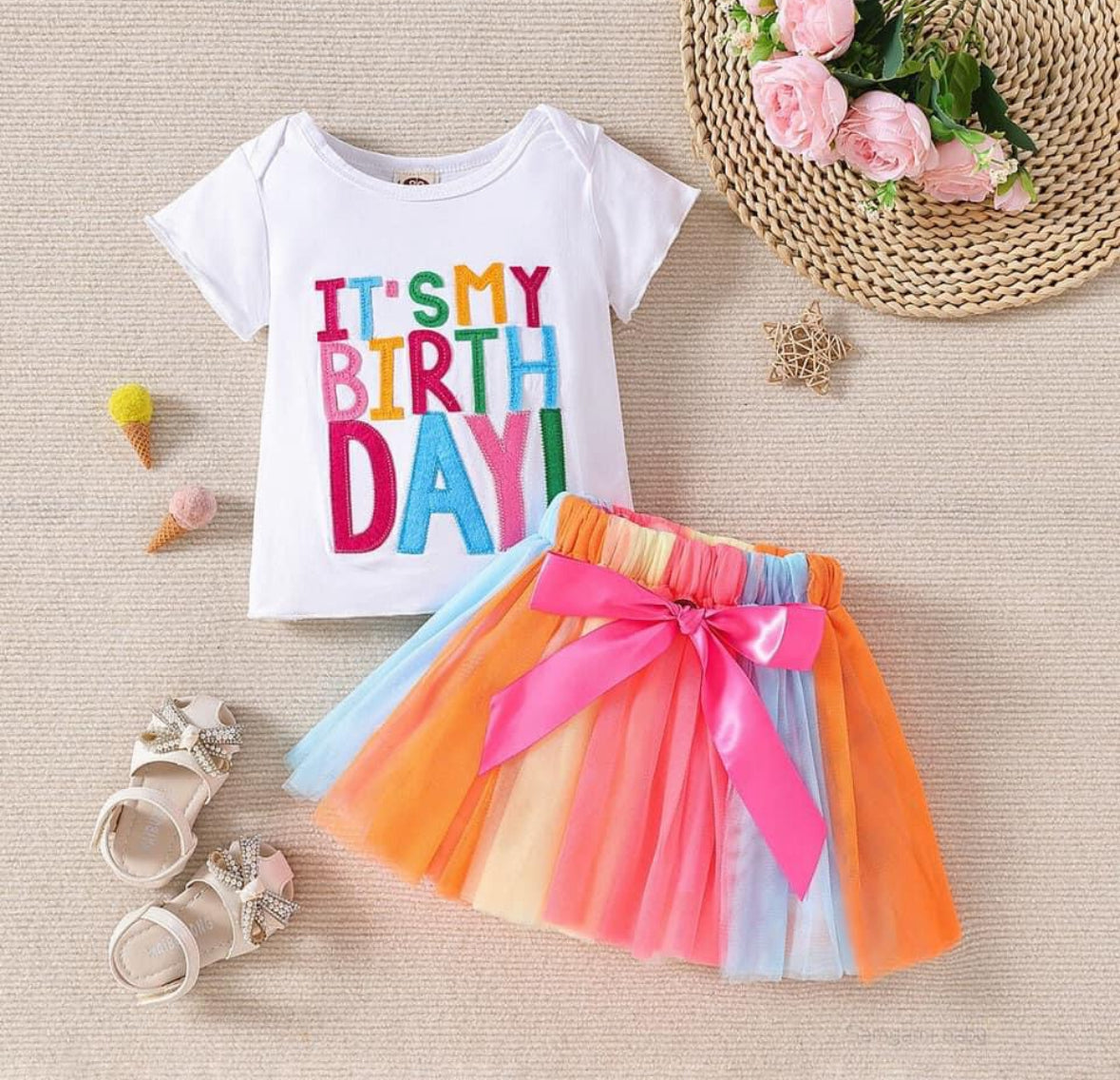 2 Pc Birthday Tutu Set