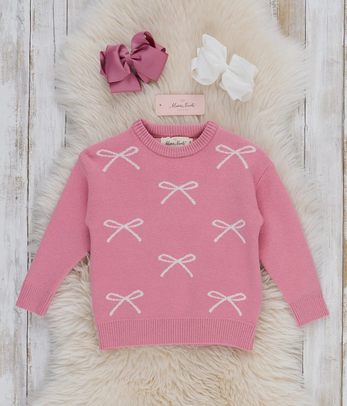 Rose Sweet Ribbon Sweater