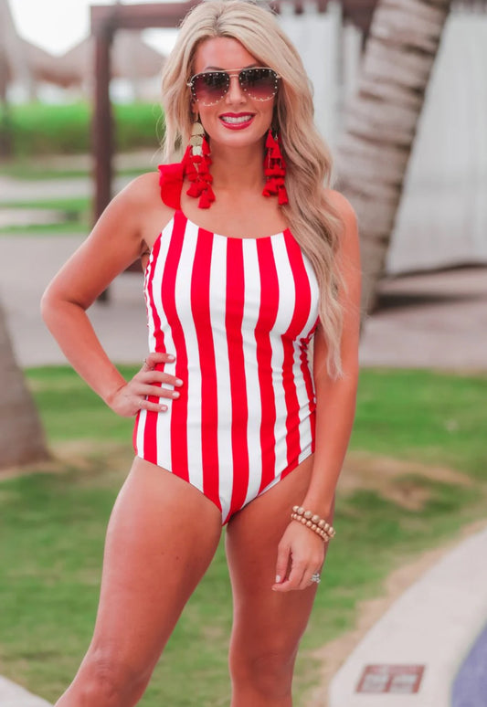 LADIES Set Sail Striped Swimsuit