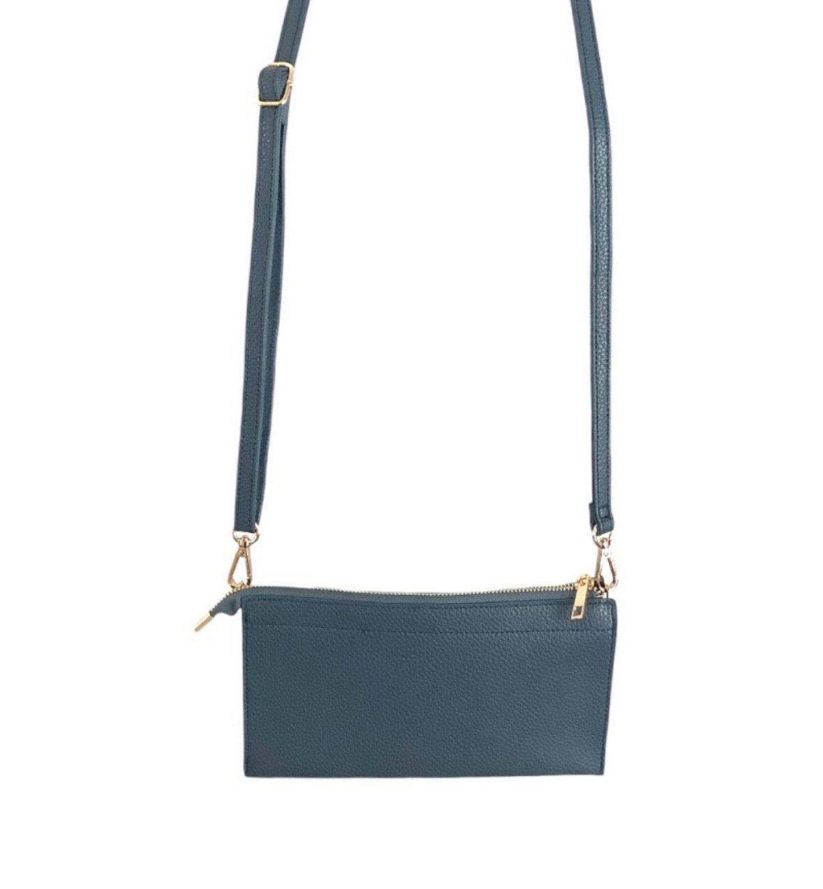 TEXTURED VEGAN LEATHER CLUTCH/CROSSBODY