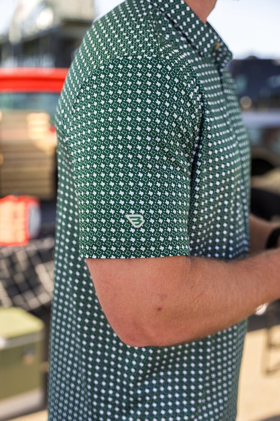 Performance Polo - Texas Green & White