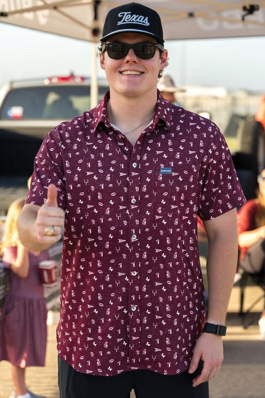 Performance Button Up - Gameday in College Station