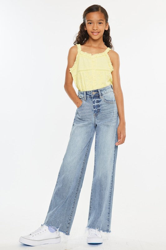 KanCan High Rise Slim Wide Jeans