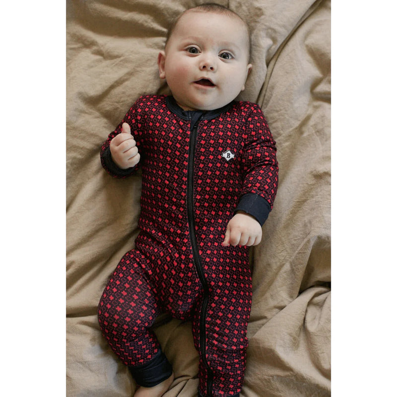Baby Zip Up - Texas - Black & Red