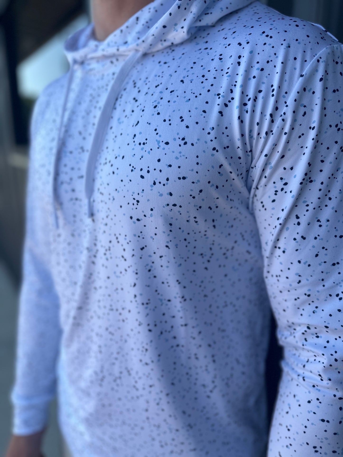 Performance Hoodie-White Speckled